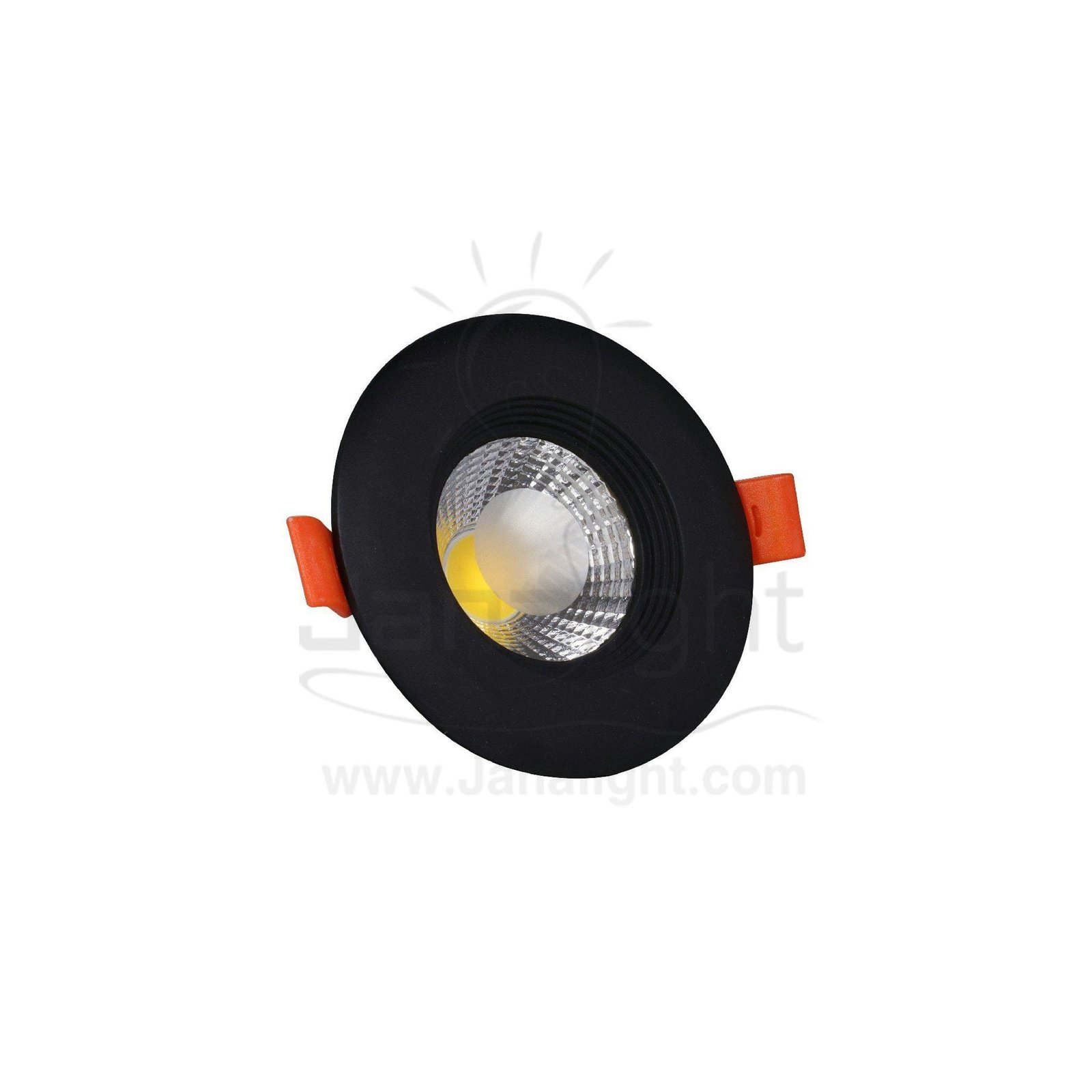كشاف 7 وات كومبكت وورم حلق اسود مط جنى لايت plastic warm compact 7 watt downlight